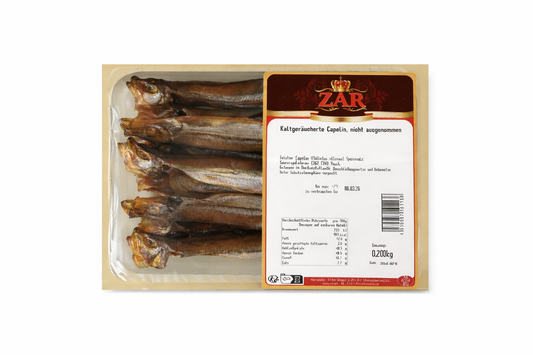 Kaltgeräucherte Capelin, nicht aucgonommen