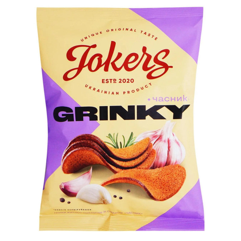 GRINKY" Snack aus Roggenmischbrot mit Knoblauchge